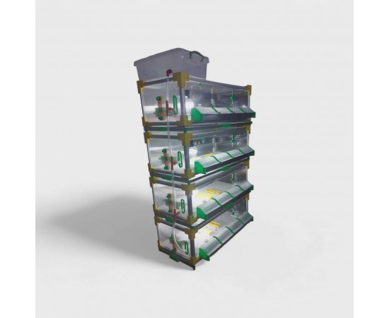 Profesyonel Civciv Büyütme ve Gelişim Kafesi DK-Pro-220/4 25 Cm Profesyonel Civciv Büyütme ve Gelişim Kafesi DK-Pro-220/4 25 Cm