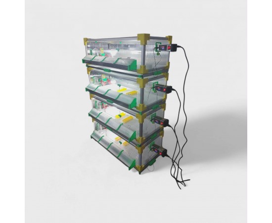 Profesyonel Civciv Büyütme ve Gelişim Kafesi DK-Pro-220/4 25 Cm Profesyonel Civciv Büyütme ve Gelişim Kafesi DK-Pro-220/4 25 Cm