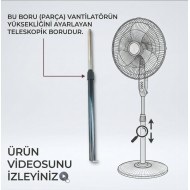 Üniversal Ayarlanabilinir  Teleskopik Vantilatör  Borusu ( Siyah )