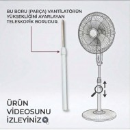 Üniversal Ayarlanabilinir Teleskopik Vantilatör Borusu ( Beyaz )